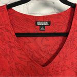 Nicole Miller Original tropical red linen blend midi dress size large lagenlook Photo 1