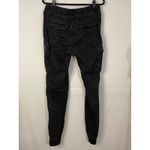 H&M Divided Black Cargo Jogger Pants Drawstring Waist Pockets Women's Photo 5
