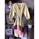 Adriana Degreas Plain Giardino Midi Robe Dress Sugarcane Green Womens Size Small Pink Photo 1