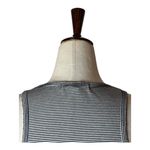 AMO Tank‎ Top Women Small Blue White Cotton Striped Distressed V Neck Preppy Photo 3