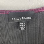 Lucy Paris Celine Metallic Long Sleeves V-Neck Holiday Party Top Small Photo 2