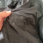 a.n.a faux leather fitted black moto jacket biker zip up size Large lined sexy Photo 9