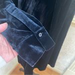 Vince Womens Dark-Blue Velvet Button-Down Collar Long-Sleeve Shirt Dress S Photo 5