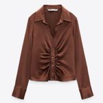 ZARA Button Down Satin Top Photo 1