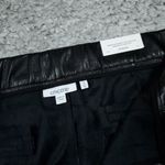 Chico's  Faux Leather Cutwork Hem Trousers Wide Leg Ankle Pants Black Size 16 Photo 5