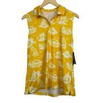 Nike Golf Dri-FIT Women's Sleeveless Printed Polo Top Yellow Size M NWT Photo 4