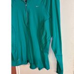 Nike Dri-Fit Womens Teal Long-Sleeve 1/4 Zip Pullover Athletic Top Size S Photo 3