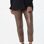 Dennis Basso Brown Metallic Printed Scuba Leggings Size XS NWOT Photo 1