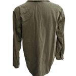 Topshop Lightweight Distressed Utility Shirt Jacket Army Green Size 4 Photo 3
