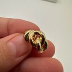 Christian Dior Dior‎ Vintage Link Gold Tone Clip On Earrings Photo 2