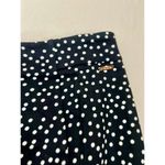 T Tahari  Midi Pencil Skirt Size S Black White Polka Dot Slit Leg Tummy Control Photo 2