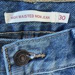 Levi's High Waisted Mom Jeans Deconstructed Indigo Tapered Distressed Size 30 Photo 5