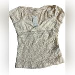 Urban Outfitters  Women's Ivory Lace Floral Crop‎ Top Size S Photo 8