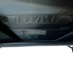 Timmy Woods Beverly Hills Collection Vintage Satin Ruffle Crossbody Evening Bag Black Photo 3