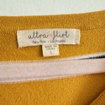 Ultra Flirt LARGE cropped Striped Mustard Yellow pink long sleeve Women's Top Photo 3