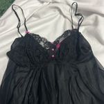 Vintage betsey johnson intimate babydoll bow lace sheer sleep dress Photo 4