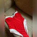 Wild Fable  Women's Colorblock Extra High-Leg Cheeky One Piece Swimsuit Red Photo 3