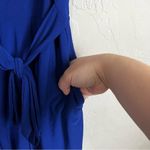Emma & Michele Emma & Michelle‎ Petite Royal Blue Faux Wrap Romper Photo 4