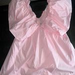 Pink Puff Sleeve Dress Size M Photo 0