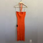 Lulus NWT Ribbed Knit Cutout Halter Midi Dress Size XL Photo 6