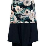 Sea Angel  One Piece Swimsuit Halter Floral Green Pink Black Boho Size 3X Photo 0