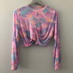 Love Shack Fancy  x Beach Riot Long Sleeve Tie Dye Crop Top Photo 1