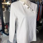 Super stretchy and soft white top Cossack Henley shirt long sleeves new with tag Same day shipping Smoke and pets free Size M Photo 5
