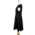 Anne Klein Cap Sleeve Office Career Black Textured Zipper Back Size 12 EUC Photo 1