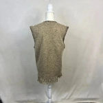 Westbound Vintage  Women's Large Beige Fringed Edge Wool‎ Blend Sweater Vest Photo 5
