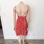 Selfie Leslie [] Red Dote On Me Ruffle Trim V-Neck Strappy Back Dress NWT Size XL Photo 2