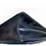 Vintage EROS Womens Navy Blue Leather Shoulder Bag Made In England Photo 9