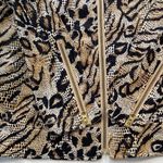 Mika & Milan Animal Print Zip up Women’s Jacket, Size Medium Brown Photo 4