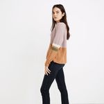 Madewell  Striped Roll-Trim Waffle Pullover Sweater in Cotton-Merino Yarn Photo 1