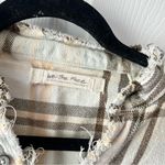 We The Free  Flannel Shirt Women XS White Plaid Button Up Long Sleeve Boho Photo 1