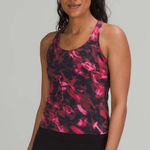 Lululemon Cool Racerback Intensity Pink Blossom Multi Active Tank Top Size 0 731 Photo 0