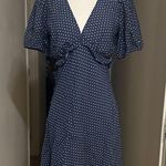 Madewell NWOT Puff-Sleeve Ruffle Mini Dress in Polka Dot Photo 5