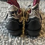 ZARA  snake skin metallic burgundy western cowboy boots Photo 5