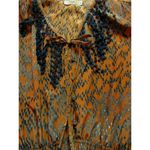HAZEL DRESS RUST/NAVY/GRAY FRINGE ACCENT SIZE LARGE Orange Photo 3