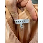 Frame Savannah Sleeveless Maxi Dress Women's Large Pink Clay Denim V-Neck A01 Photo 3