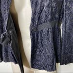 Moschino  Cheap and Chic black lace blazer jacket waist bow details size 4 Photo 6