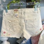 No Boundaries Denim Shorts Sunscreem Off White Embroidered Crochet Cutoffs Womens 1 XS Photo 6