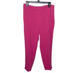 Les Copains Blue shocking pink cropped side zip trousers size IT 42 Photo 1