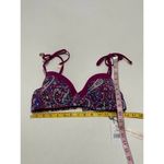 Nanette Lepore  Eugenia Plunge Molded  Bikini Top‎ Persian Paisley Raspberry 8 Photo 5