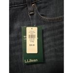 NWT L.L Bean Favorite Fit Boyfriend Jeans Straight Leg Size 12R Dark Wash Blue Photo 2