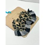 Shiraleah Statement‎ Fringe Tassel Beaded Earrings Dangle Drop Black Gray Gold Photo 3