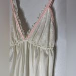 Vintage Suzy‎ Star Cream Nylon Lace Pink Trim Junior 11 Night Gown White Size undefined Photo 3