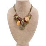 Cha Cha Boho Hippie Festive Mix Stone and Metal  Charms Coachella Necklace Photo 2