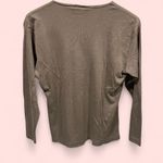 Jason Maxwell Vintage 90’s-Y2K stone gray baby micro ribbed top cotton blend  Photo 2