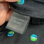 Marc by Marc Jacobs  Med Cold Shoulder Novelty Lips Embroidered Black Midi Dress Photo 6