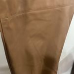 ZARA  tan faux leather drawstring jogger size M Photo 7